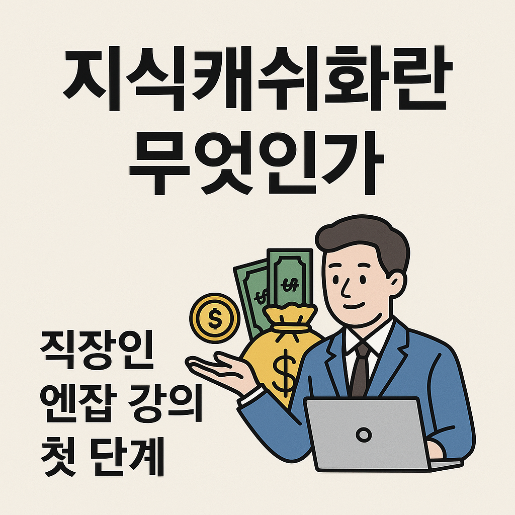 지식캐쉬화란 무엇인가, 직장인 엔잡(N잡) 강의의 첫 단계