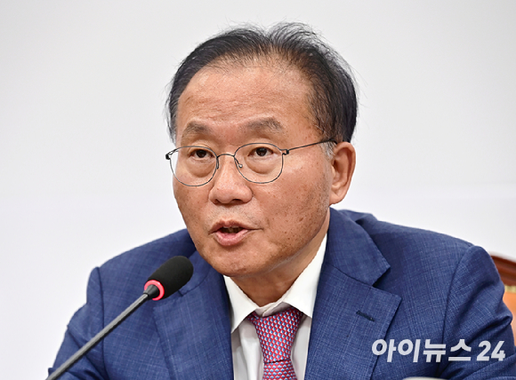 윤재옥 국민의힘 원내대표가 18일 오후 서울 여의도 국회에서 열린 최고위원회의에서 발언하고 있다. [사진=곽영래 기자]