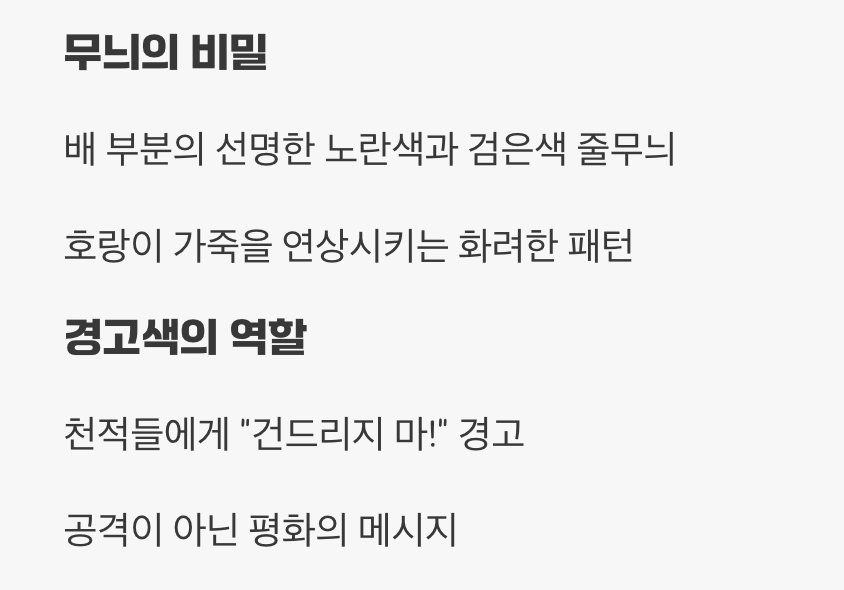 호랑이를 닮은 무늬, 그 정체는?