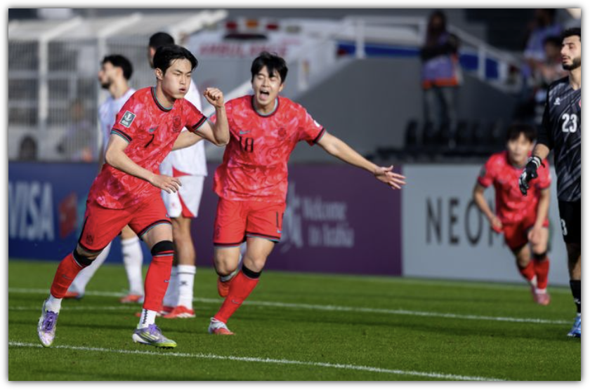한국 대 레바논(아시안컵 축구 U-23)경기 장면, 출처 :www.the-afc.com