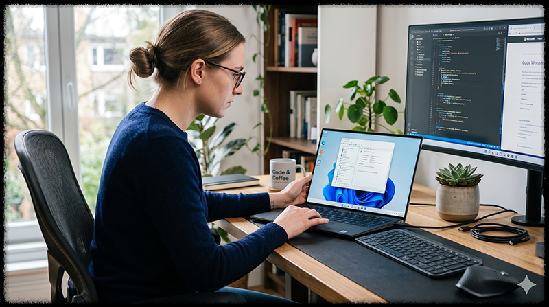 장치 관리자에서 터치패드 드라이버 상태를 확인하는 모습