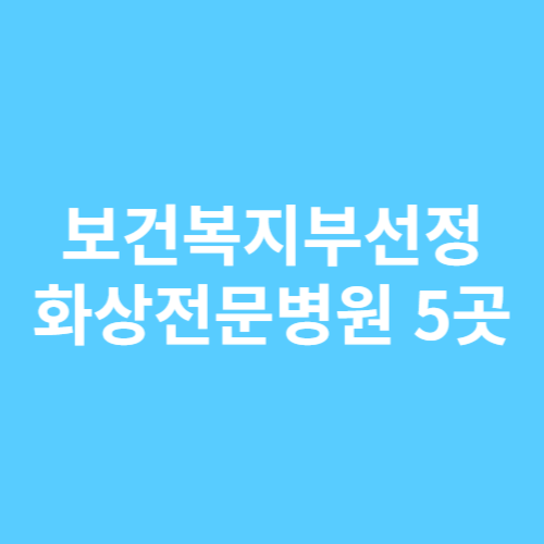 보건복지부 화상전문병원