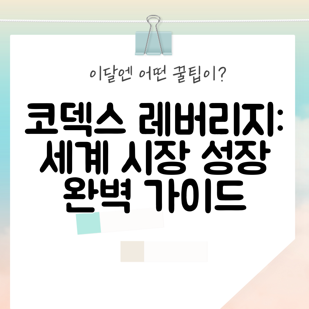 코덱스 레버리지 세계 시장 성장 완벽 가이드