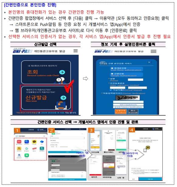 개인통관고유부호발급조회