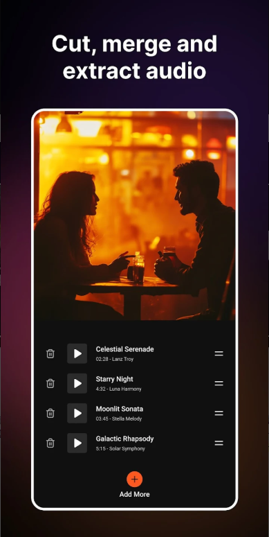 뮤직 비디오 메이커 앱, 비디오에 음악 추가 하기
