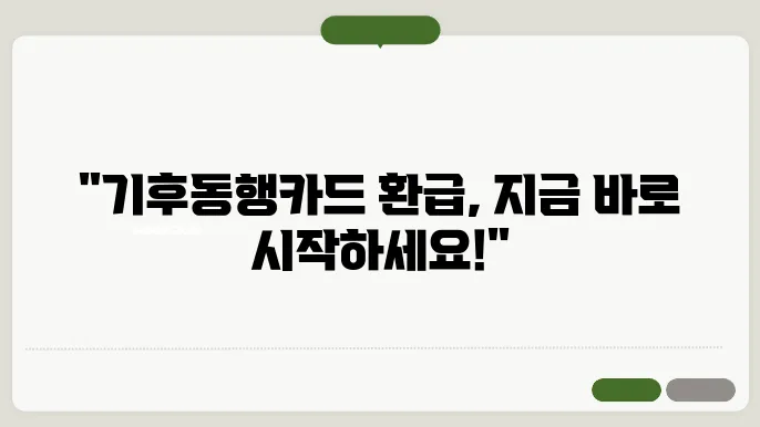 기후동행카드 환급