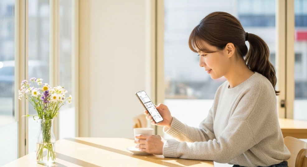 스마트폰 알림으로 입금 확인하는 한부모