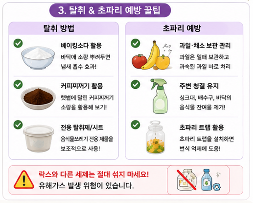 탈취 & 초파리 예방 꿀팁