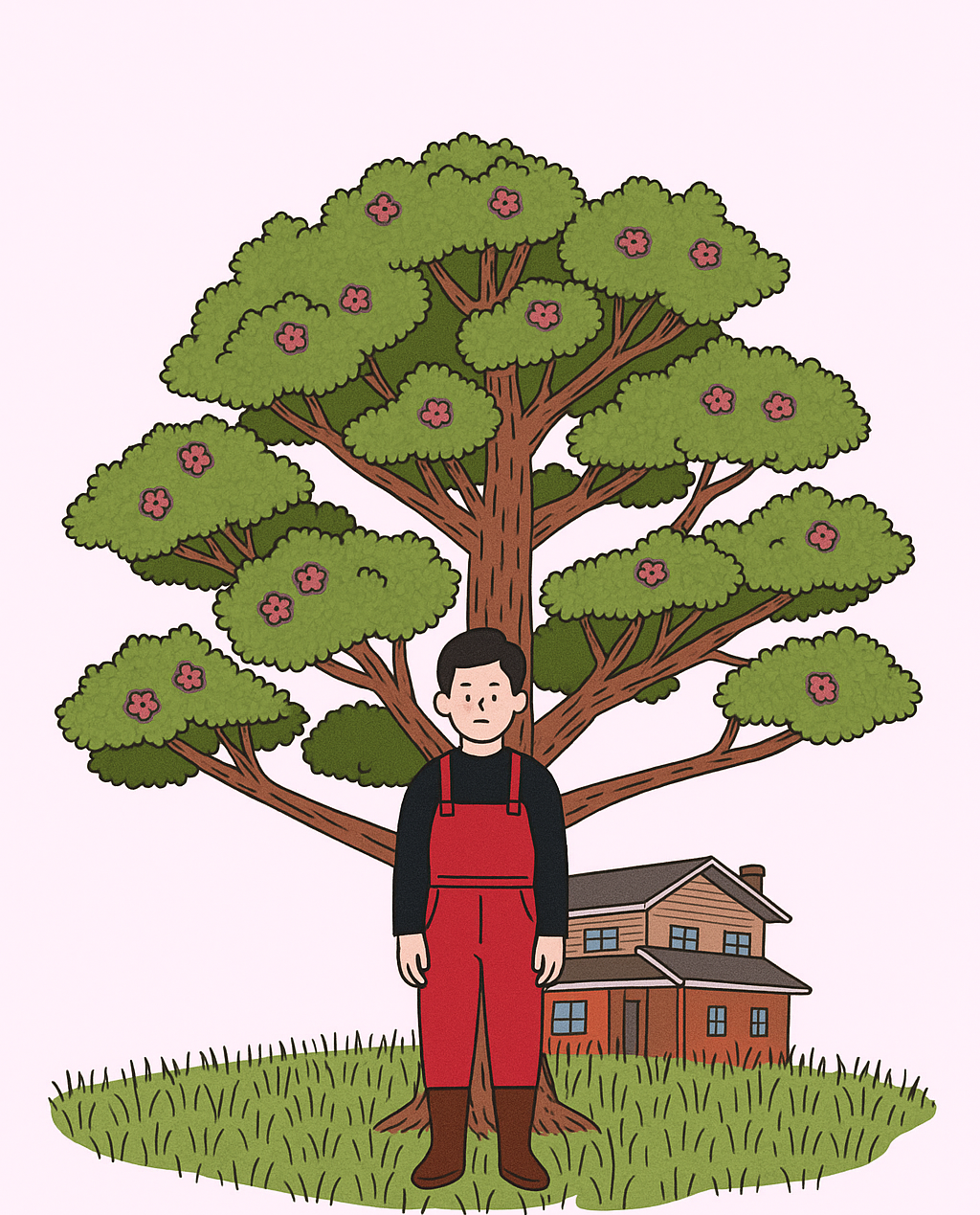 영화 속 주인공처럼 감정을 잃어가고 있는 사람, 혹은 사회에 무력화된 가장의 모습을 상징합니다.