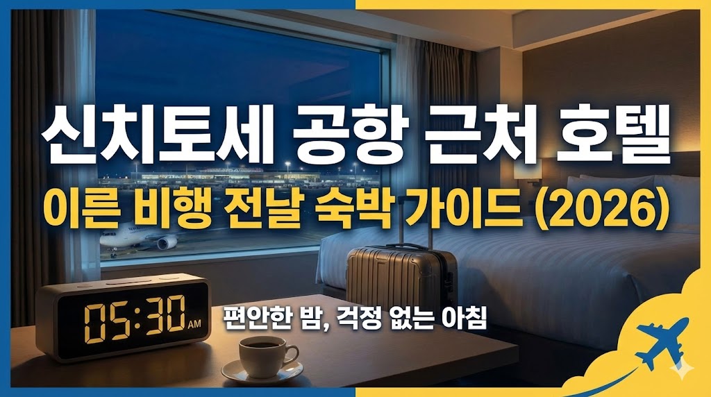신치토세 공항 근처 호텔 이른 비행 전날 숙박 가이드 (2026)