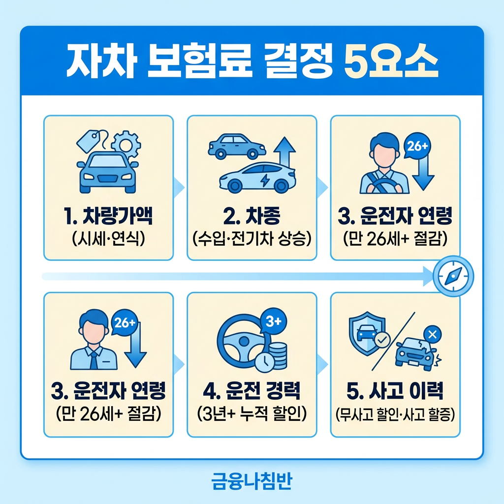 자차 보험료 결정 5요소