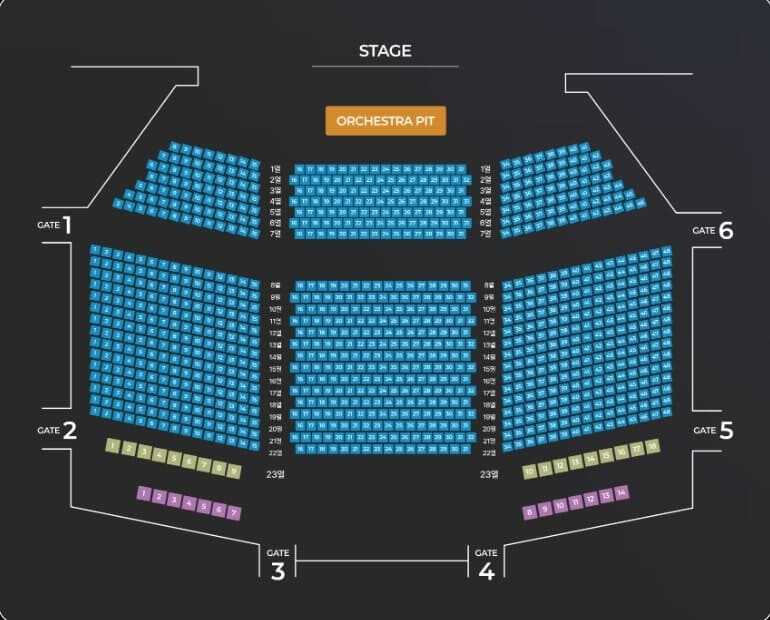 블루스퀘어 신한카드홀 1층 좌석배치도