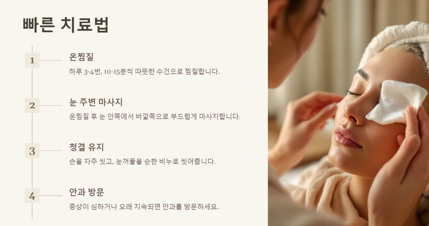 눈다래끼 원인 빨리 낫는 법