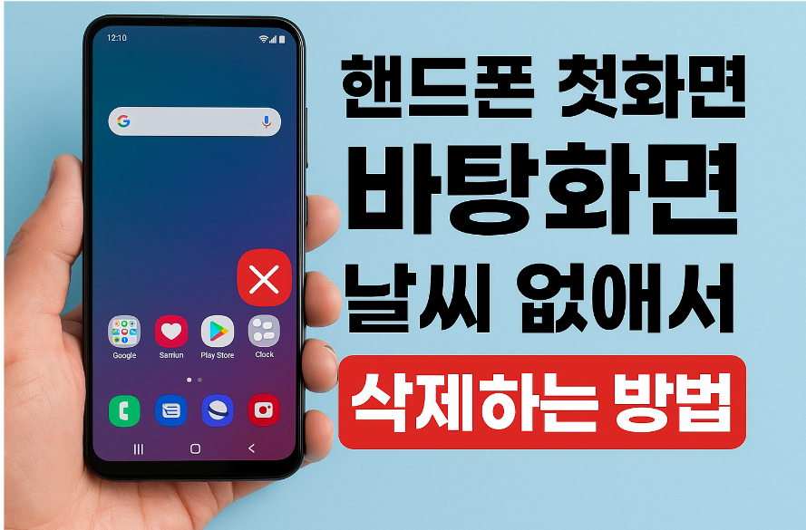 핸드폰 첫화면 바탕화면 날씨 없애서 삭제하는 방법 (갤럭시 삼성폰)