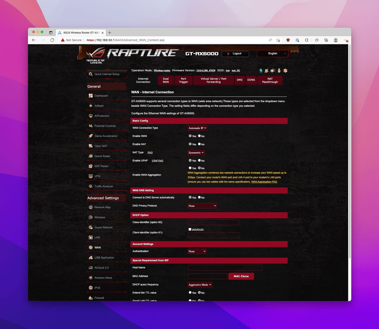 ASUS ROG Rapture GT-AX6000 라우터 검토