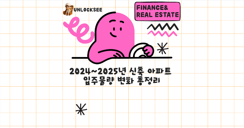 2024~2025년 신축 아파트 입주물량 변화 총정리