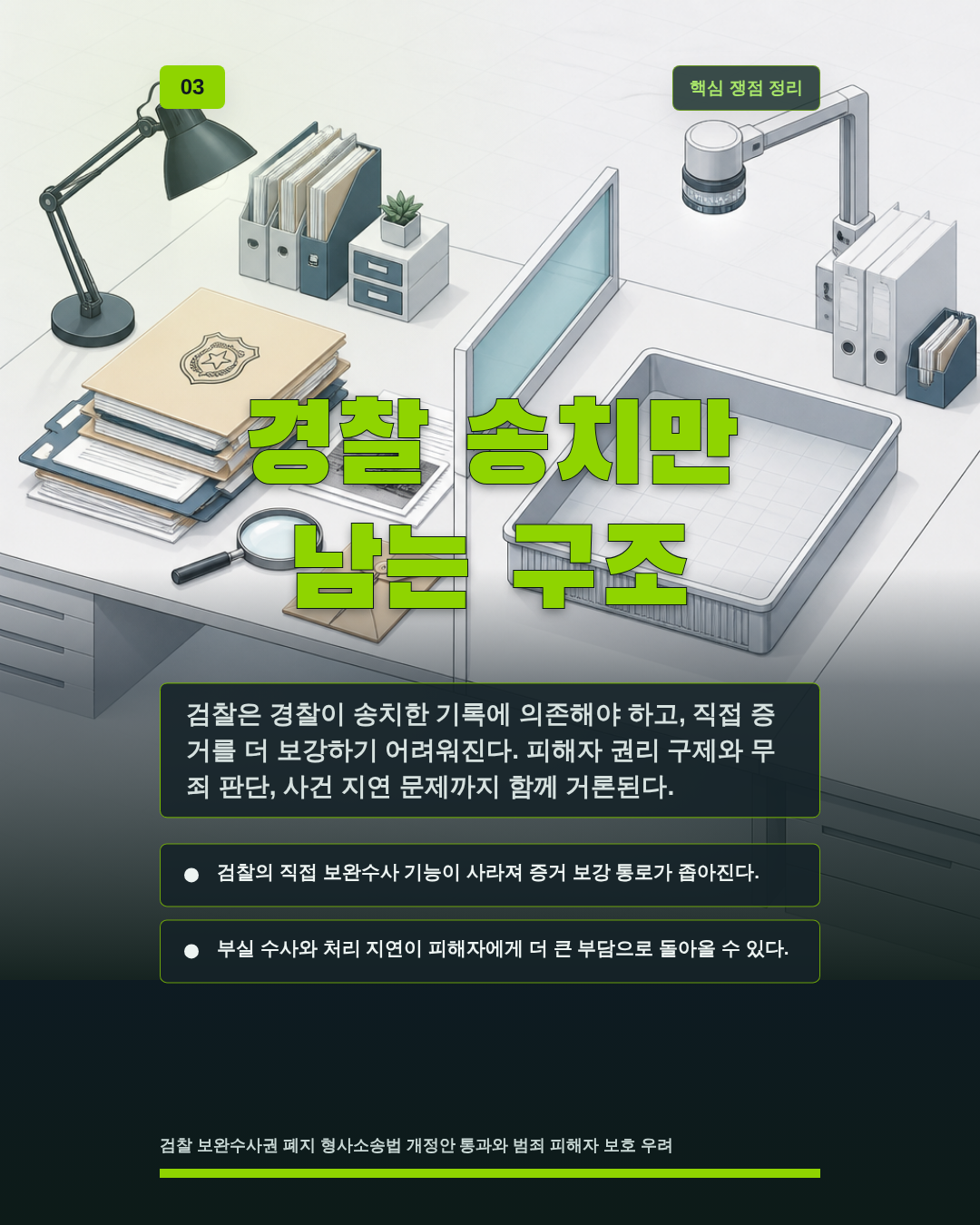 경찰 송치만 남는 구조