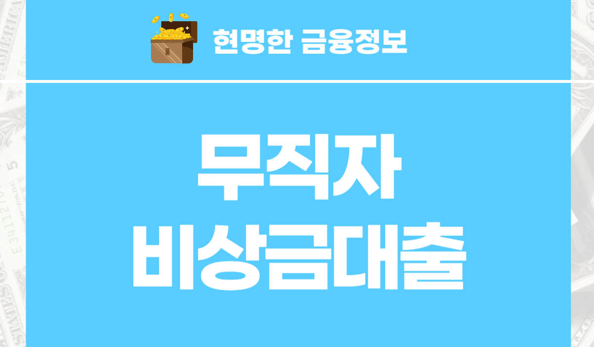 무직자 비상금대출