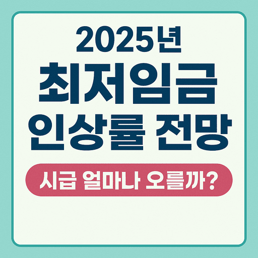 2025년 최저임금 인상률 전망
