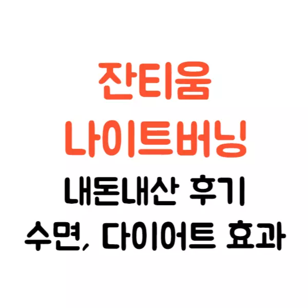 잔티움 나이트버닝 내돈내산 후기, 수면 다이어트 효과는
