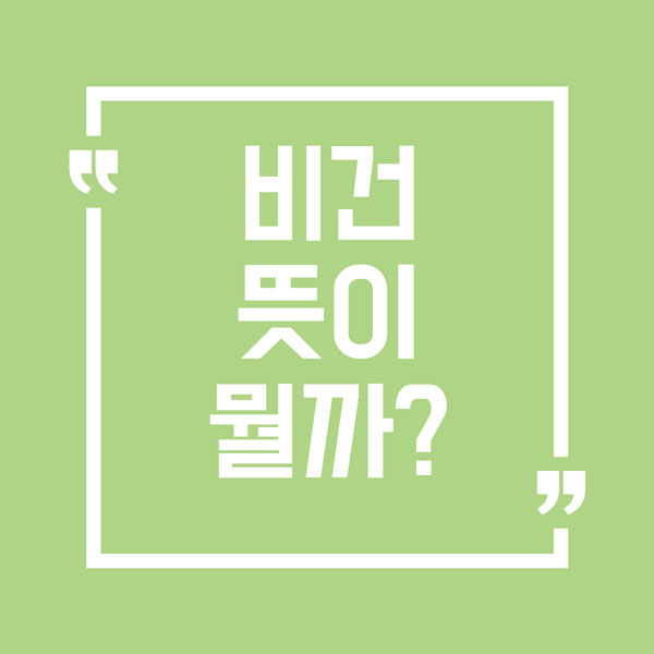 비건 뜻 총정리