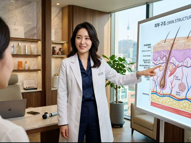 멜라닌은 표피의 기저층에 위치한 멜라노사이트(Melanocyte)라는 특수한 세포에서 합성됩니다.