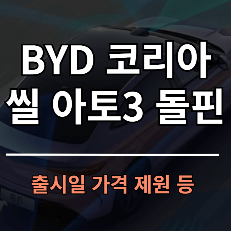 BYD 전기차 국내 출시 안내