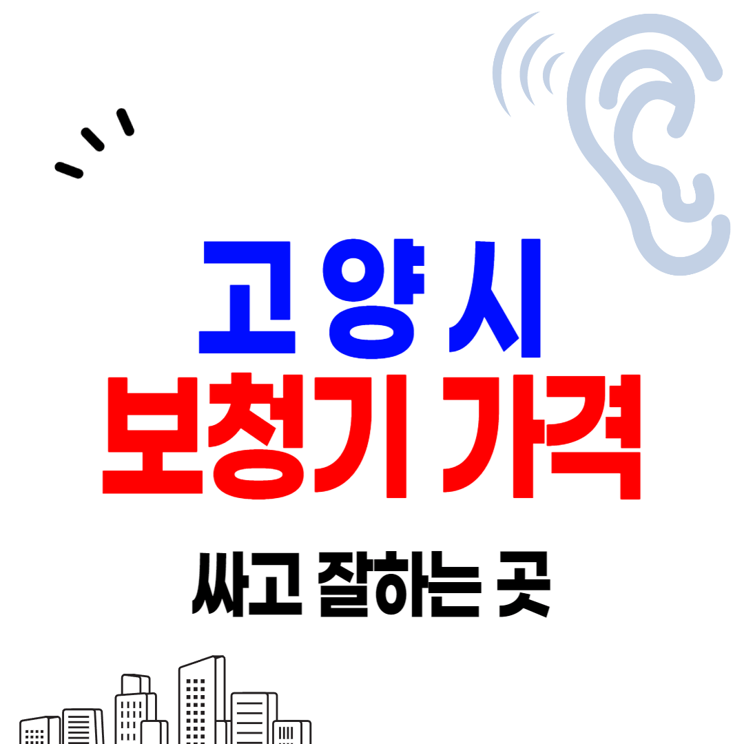 고양 보청기 가격 싼 곳 잘하는 센터 추천 노인성보청기 할인 지원금신청