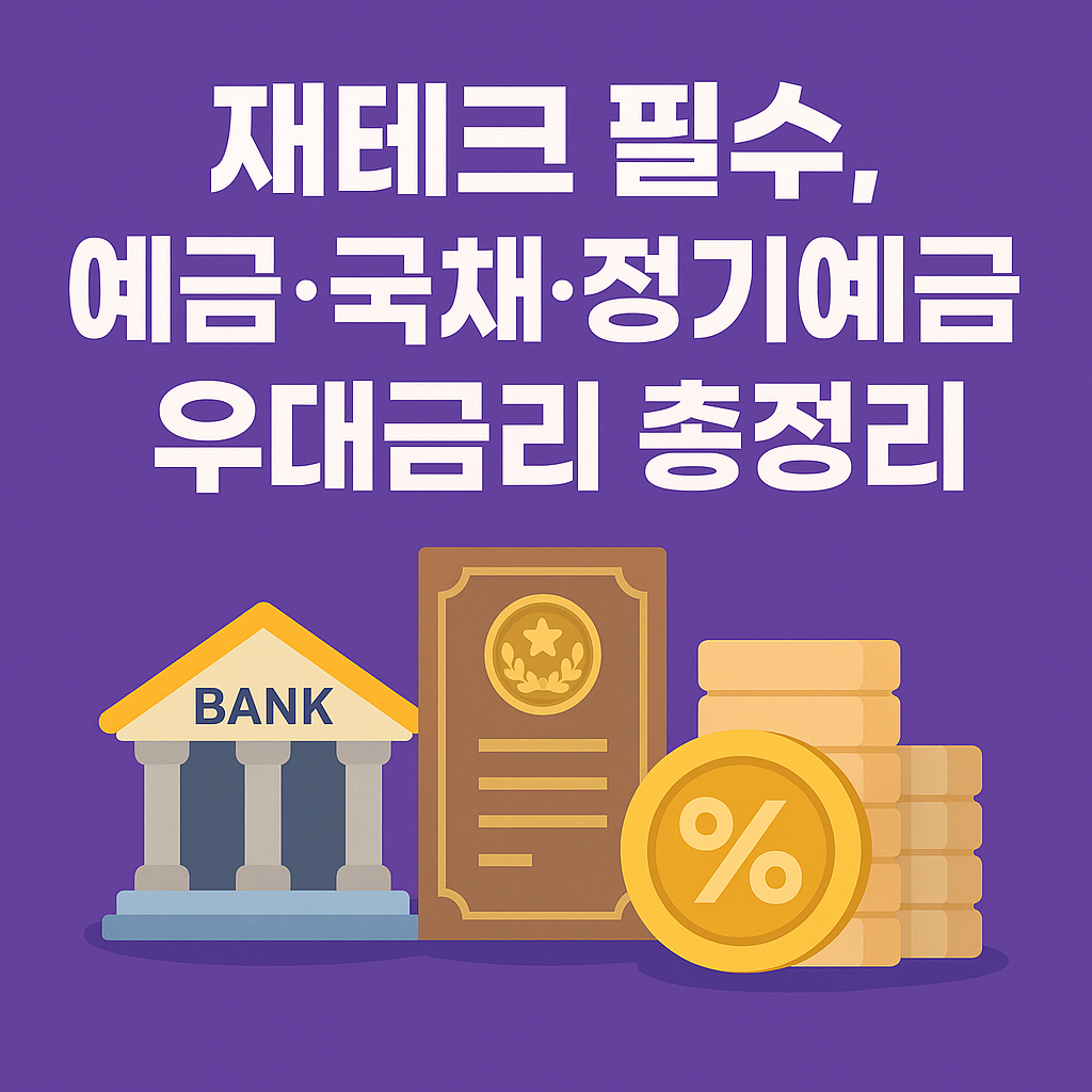 재테크 필수, 예금·국채·정기예금 우대금리 총정리