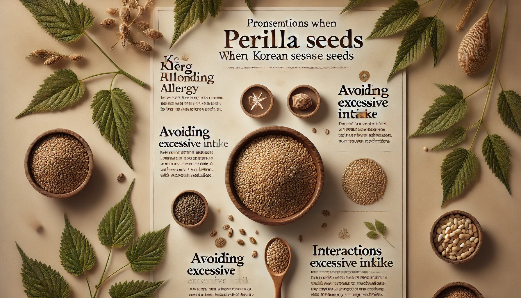 들깨 섭취 시 주의사항