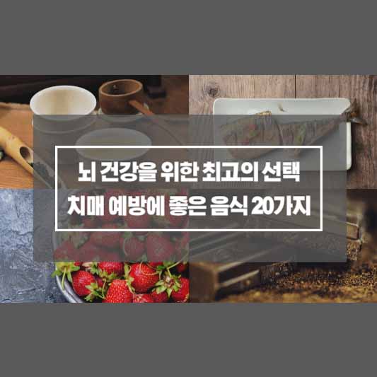 치매 예방에 좋은 음식 20가지