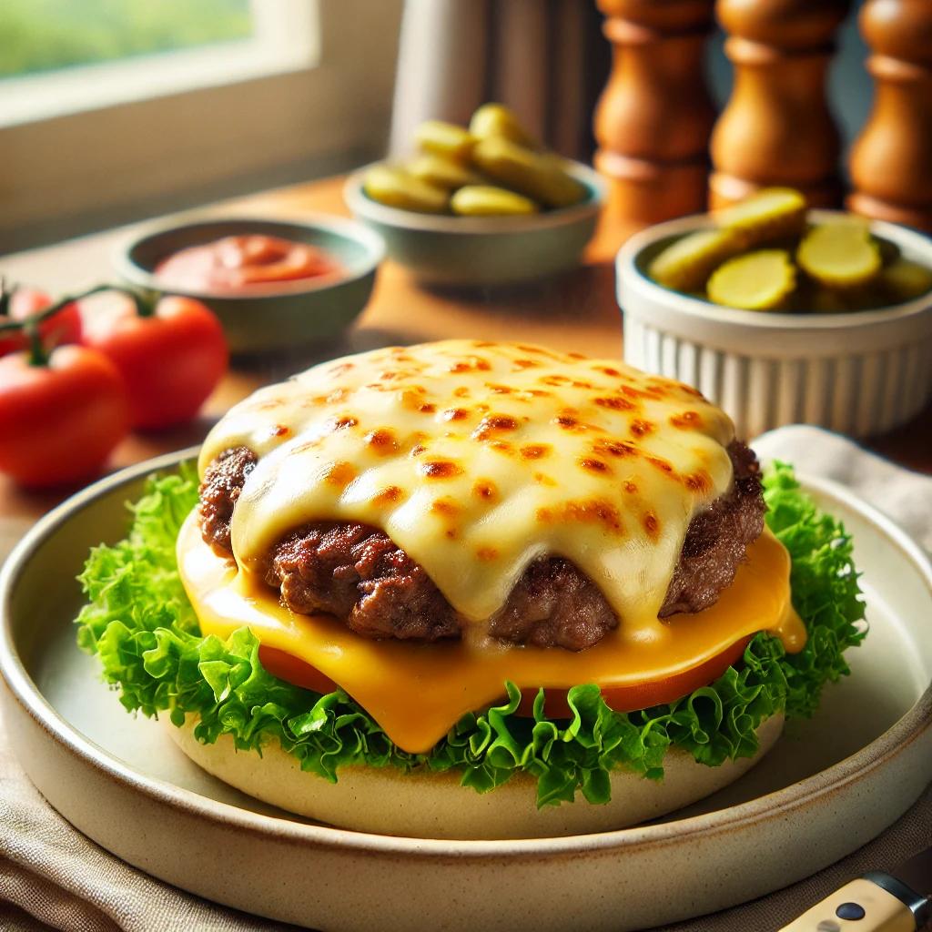 동그랑땡 만들고 남은 고기로 치즈 햄버그스테이크