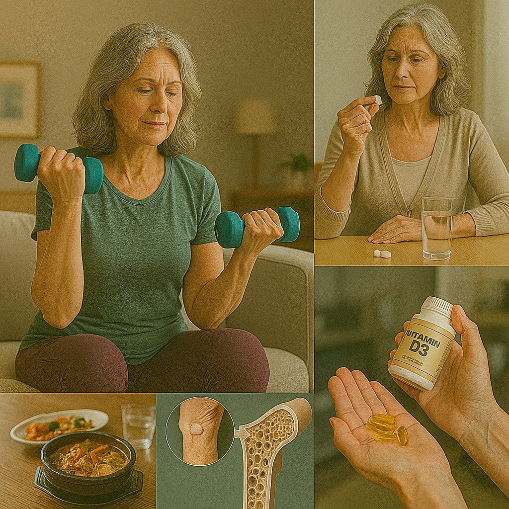 여성 중년 건강관리법 (호르몬, 골다공증, 비타민)