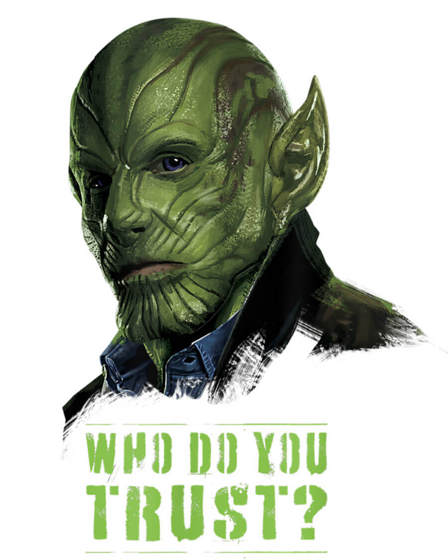 시크릿 인베이전-포스터-탈로스-그래픽으로 그린 그림