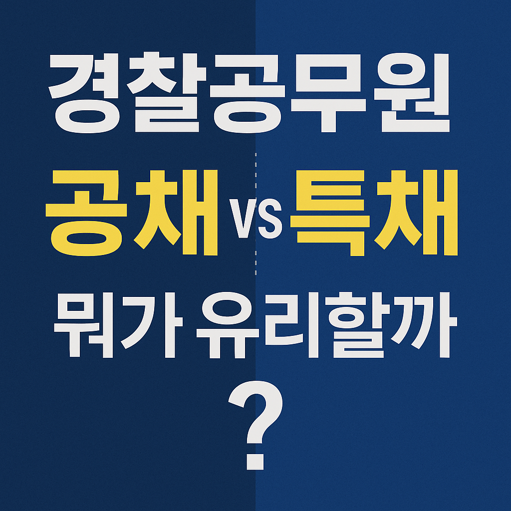 경찰공무원 공채 vs 특채 완벽 비교! 2025년 기준 응시자격, 경쟁률, 합격률, 장단점