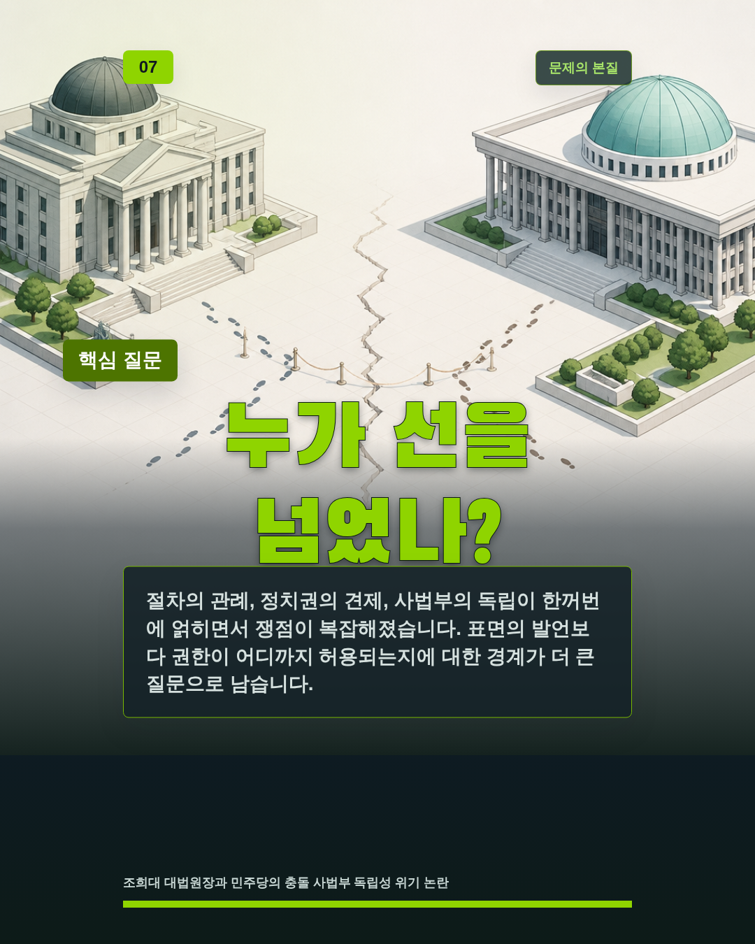 누가 선을 넘었나?