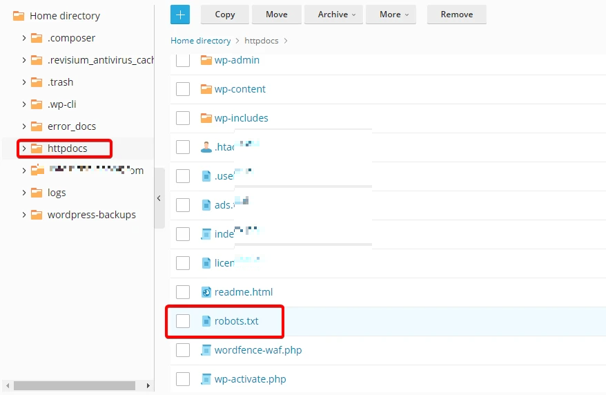 plesk 파일 매니저