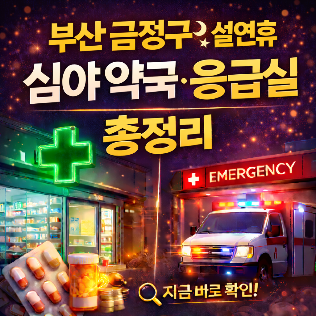 부산 금정구 설연휴 심야 약국·응급실 바로가기
