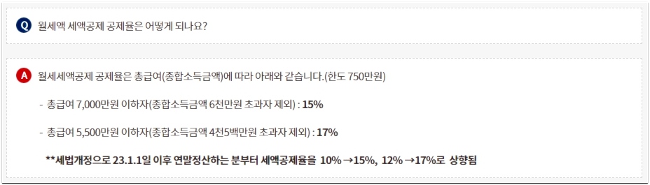 월세 환급제도 소득공제 세액공제 받는 방법