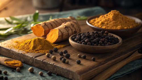 강황과 후추를 나타내는 이미지