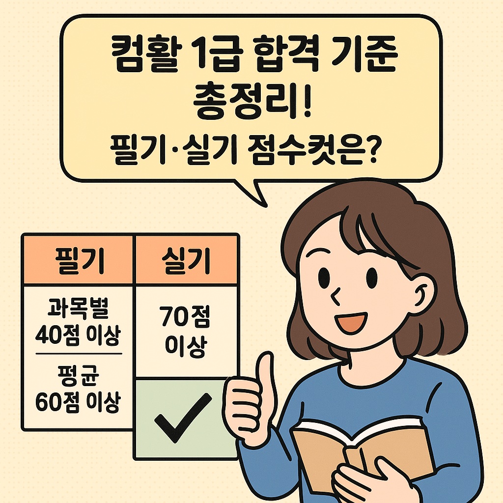 컴활 1급 합격 기준 총정리