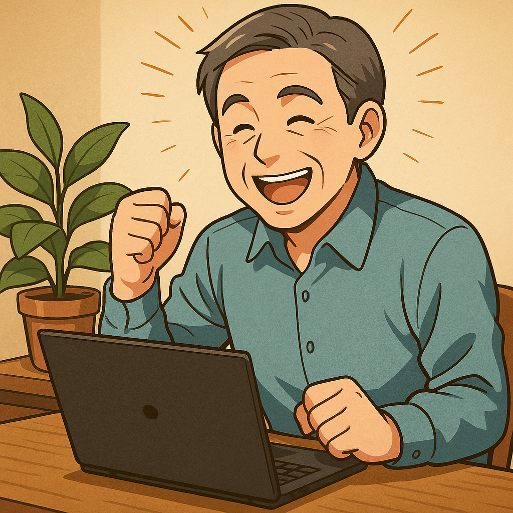 환하게 웃는 모습