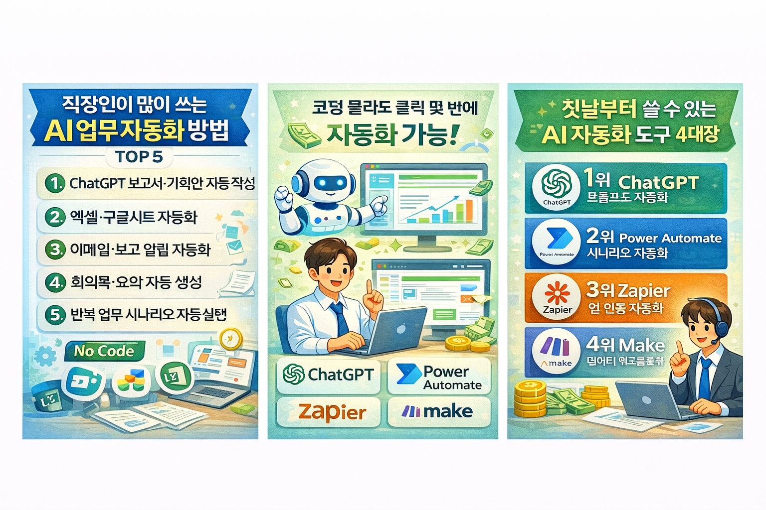 Power Automate&middot;Zapier 실무 자동화