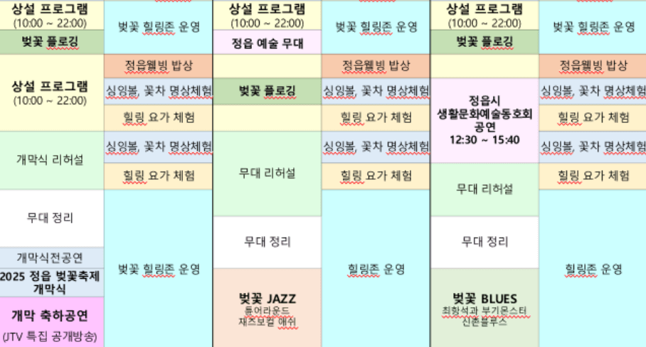 2025 정읍 벚꽃축제 총정리