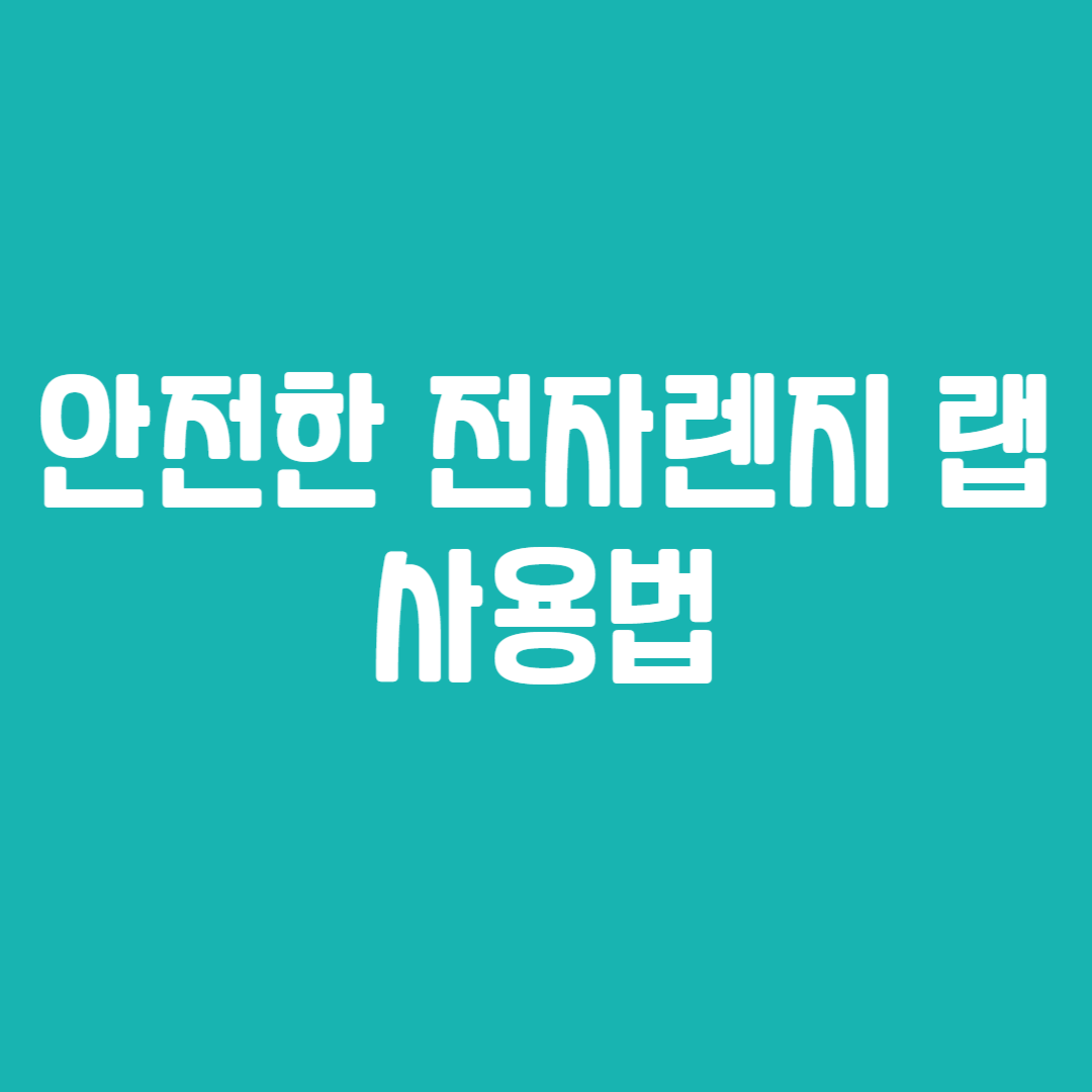 안전한 전자렌지 랩 사용법