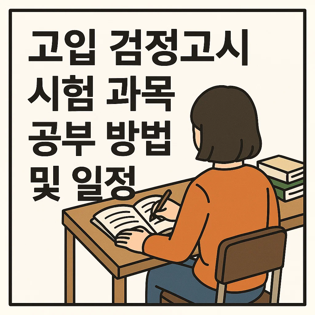 중졸 후 고등학교 가는 법|고입 검정고시 시험 과목, 공부 방법 및 일정까지