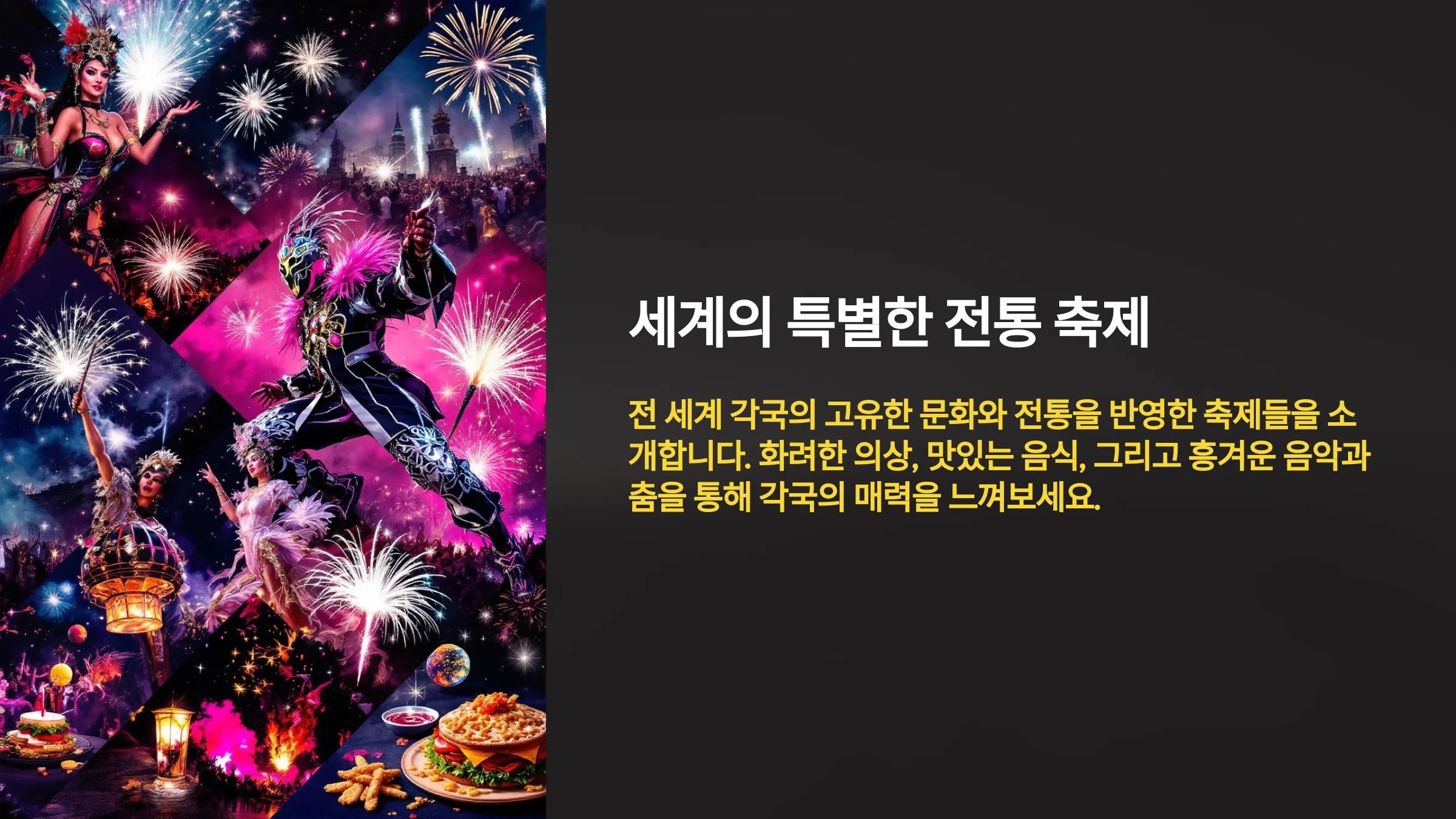 세계 각국의 전통 축제를 즐길 수 있는 여행지