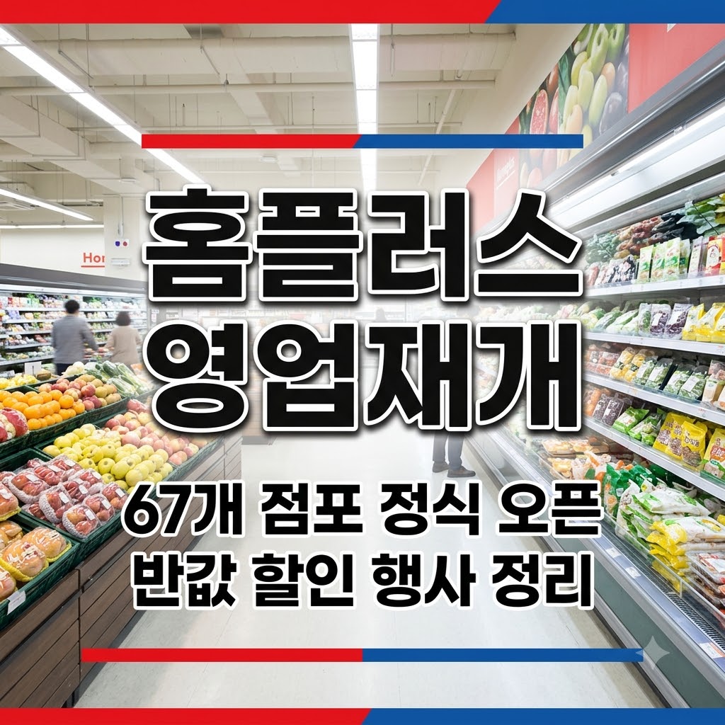 홈플러스 67개 점포 영업재개 및 할인 행사 안내