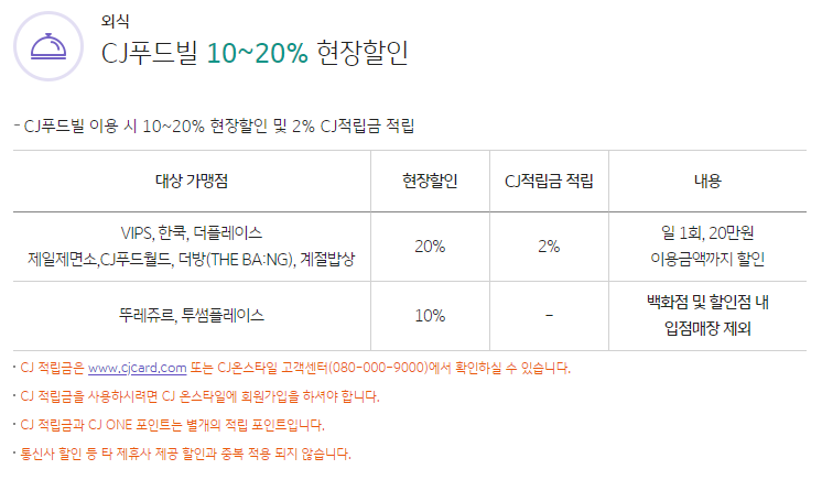 The+CJ+KB국민카드+CJ푸드빌+할인