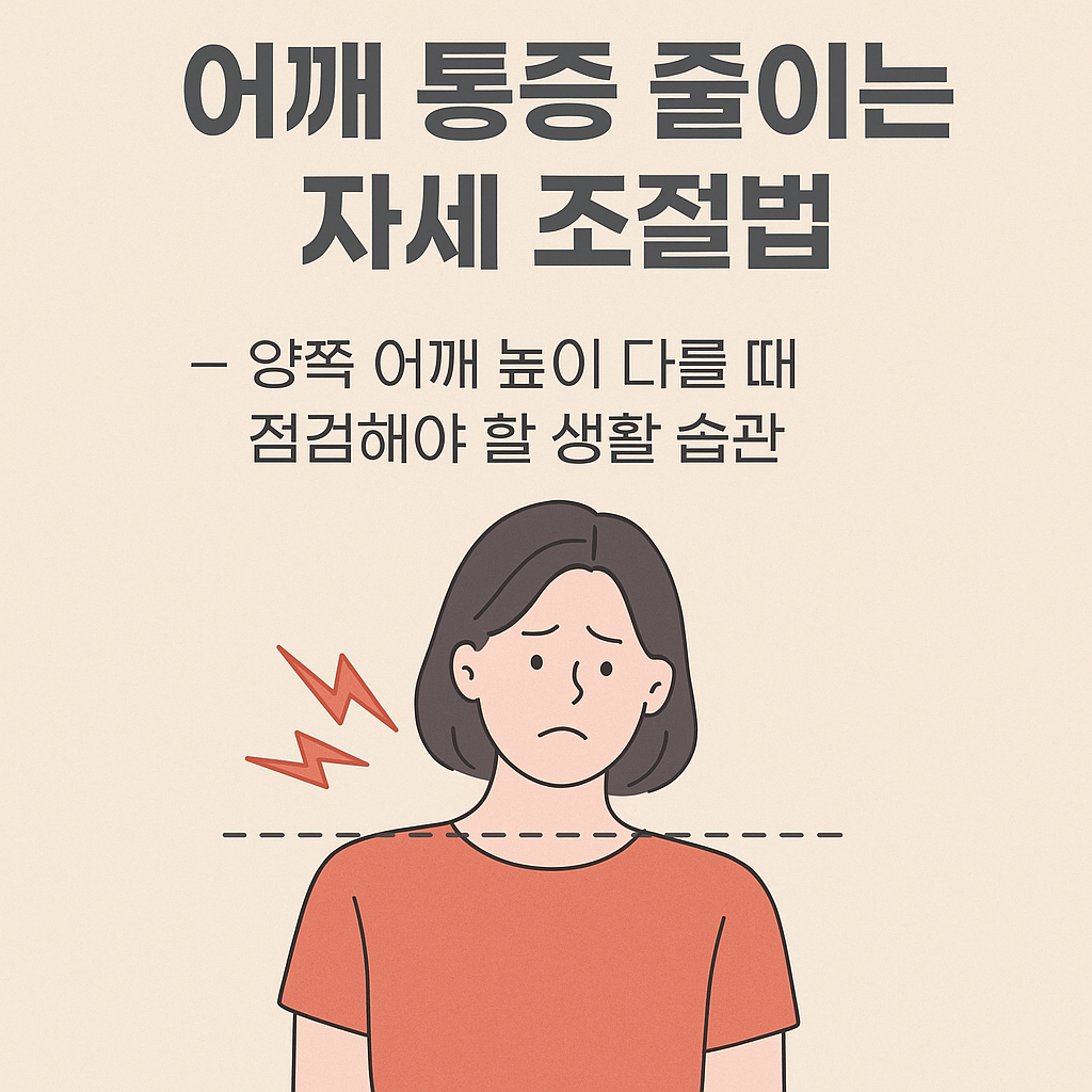 어깨 통증 줄이는 자세 조절법